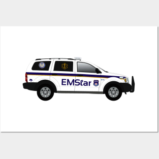 EMStar paramedic car Posters and Art